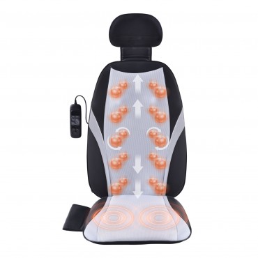 VEVOR Shiatsu Back Massager with Heat, Massage Seat Cushion with 2-Group Back Shiatsu Rollers and 2 Seat Vibration Motors, Fatigue Relief Seat Massage Chair Pad with 5 Vibration Modes for Home Office