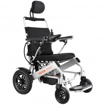 VEVOR Electric Wheelchair for Adults Seniors, 300 lbs Weight Capacity, 20 in Width Lightweight Foldable Motorized Power Wheelchairs, Long Range All Terrain Aluminum Alloy Chair, Adjustable Backrest