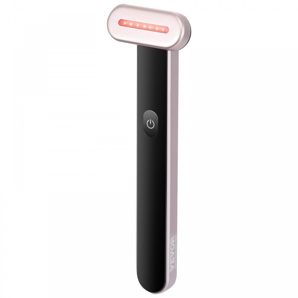 VEVOR Red Light Therapy Wand for Face, 7-Color LED Facial Wand Red Light Therapy Device with Heatig Therapy| Microcurrent Vibrating Massage, Portable LED Beauty Wand for Face, Neck