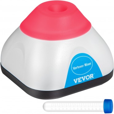 VEVOR Vortex Mixer, 3000RPM Mini Vortex Mixer Shaker, Touch Function Scientific Lab Vortex Shaker, Mix Up to 50ML, 6mm Orbital Diameter for Test Tube, Tattoo Ink, Nail Polish, Eyelash Adhesives, Paint