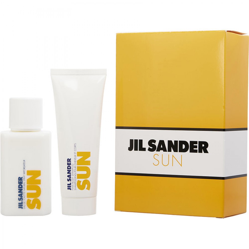 JIL SANDER SUN by Jil Sander (WOMEN) - EDT SPRAY 2.5 OZ & HAIR AND BODY SHAMPOO 2.5 OZ