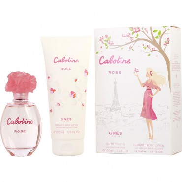 CABOTINE ROSE by Parfums Gres (WOMEN) - EDT SPRAY 3.4 OZ & BODY LOTION 6.8 OZ