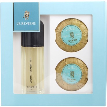 JE REVIENS by Worth (WOMEN) - EDT SPRAY 1.7 OZ & PERFUMED SOAP 2 X 2.6 OZ