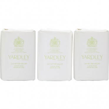 YARDLEY LILY OF THE VALLEY by Yardley (WOMEN) - LUXURY SOAPS 3 x 3.5 OZ EACH (NEW PACKAGING)