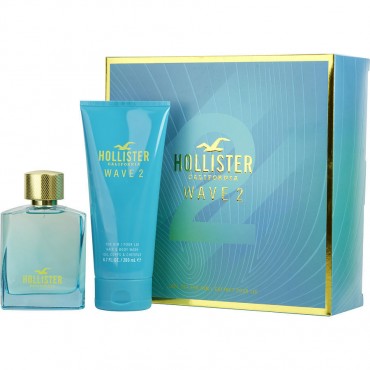 HOLLISTER WAVE 2 by Hollister (MEN) - EDT SPRAY 3.4 OZ & HAIR AND BODY WASH  6.7 OZ