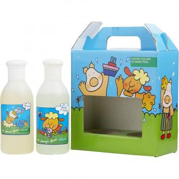 BENETTON ON BENNY'S FARM by Benetton (UNISEX) - EDT 6.7 OZ & SHAMPOO 6.7 OZ (FRESH WATER SCENT)