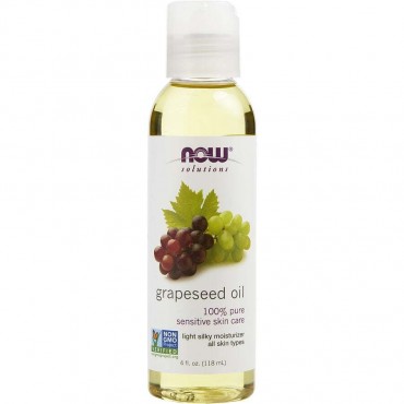 ESSENTIAL OILS NOW by NOW Essential Oils (UNISEX) - GRAPESEED OIL 100% PURE SENSITIVE SKIN CARE 4 OZ