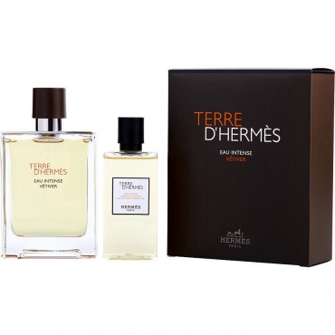 TERRE D'HERMES EAU INTENSE VETIVER by Hermes (MEN) - EAU DE PARFUM SPRAY 3.3 OZ & SHOWER GEL 2.7 OZ