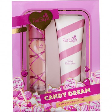 PINK SUGAR by Aquolina (WOMEN) - EDT SPRAY 3.4 OZ & BODY LOTION 8.4 OZ