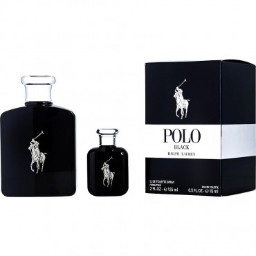 POLO BLACK by Ralph Lauren (MEN) - EDT SPRAY 4.2 OZ & EDT 0.5 OZ