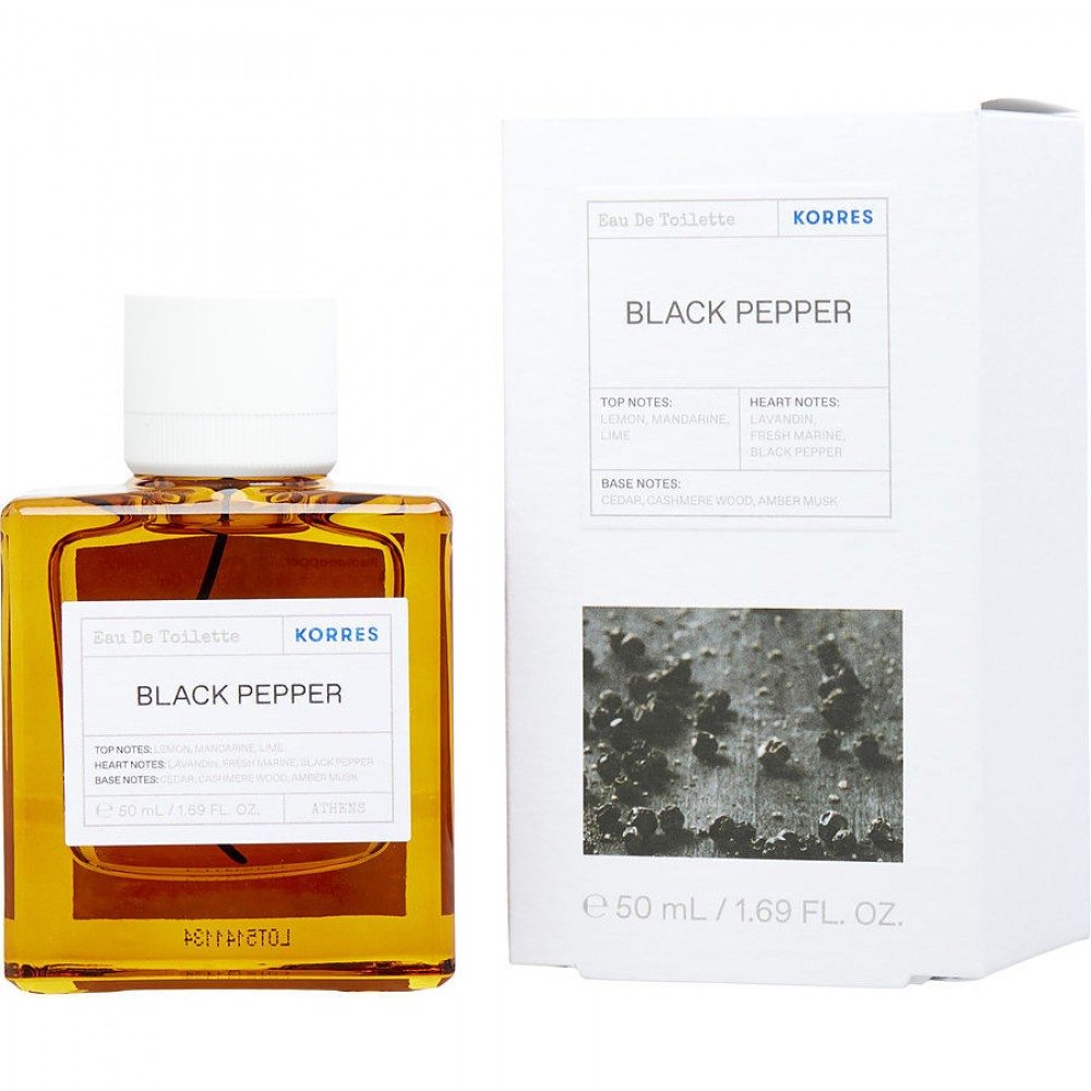 KORRES BLACK PEPPER by Korres (MEN) - EDT SPRAY 1.7 OZ