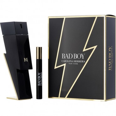 CH BAD BOY by Carolina Herrera (MEN) - EDT SPRAY 3.4 OZ & EDT SPRAY 0.34 OZ MINI