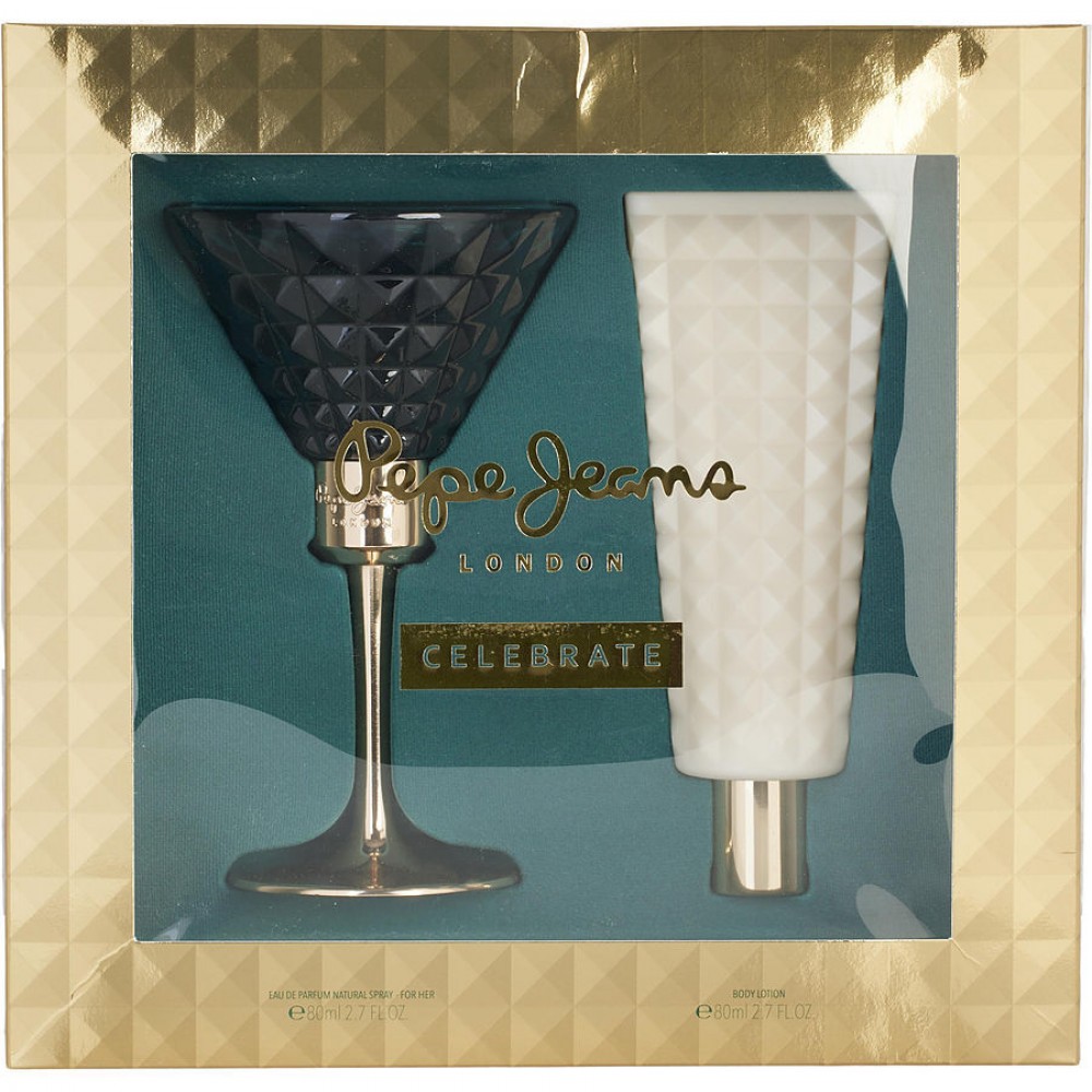 PEPE JEANS CELEBRATE by Pepe Jeans London (WOMEN) - EAU DE PARFUM SPRAY 2.7 OZ & BODY LOTION 2.7 OZ