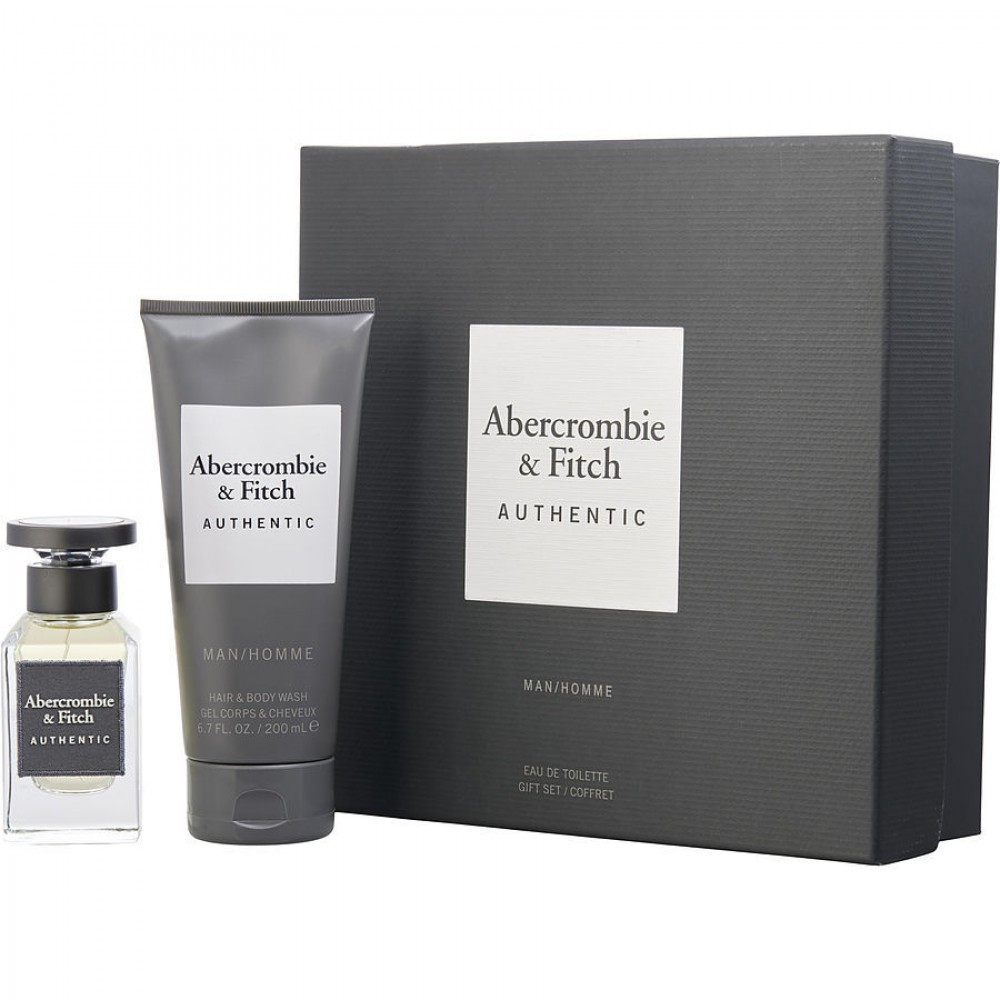 ABERCROMBIE & FITCH AUTHENTIC by Abercrombie & Fitch (MEN) - EDT SPRAY 1.7 OZ & HAIR BODY WASH 6.7 OZ