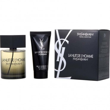 LA NUIT DE L'HOMME YVES SAINT LAURENT by Yves Saint Laurent (MEN) - EDT SPRAY 3.3 OZ & ALL OVER SHOWER GEL 1.6 OZ