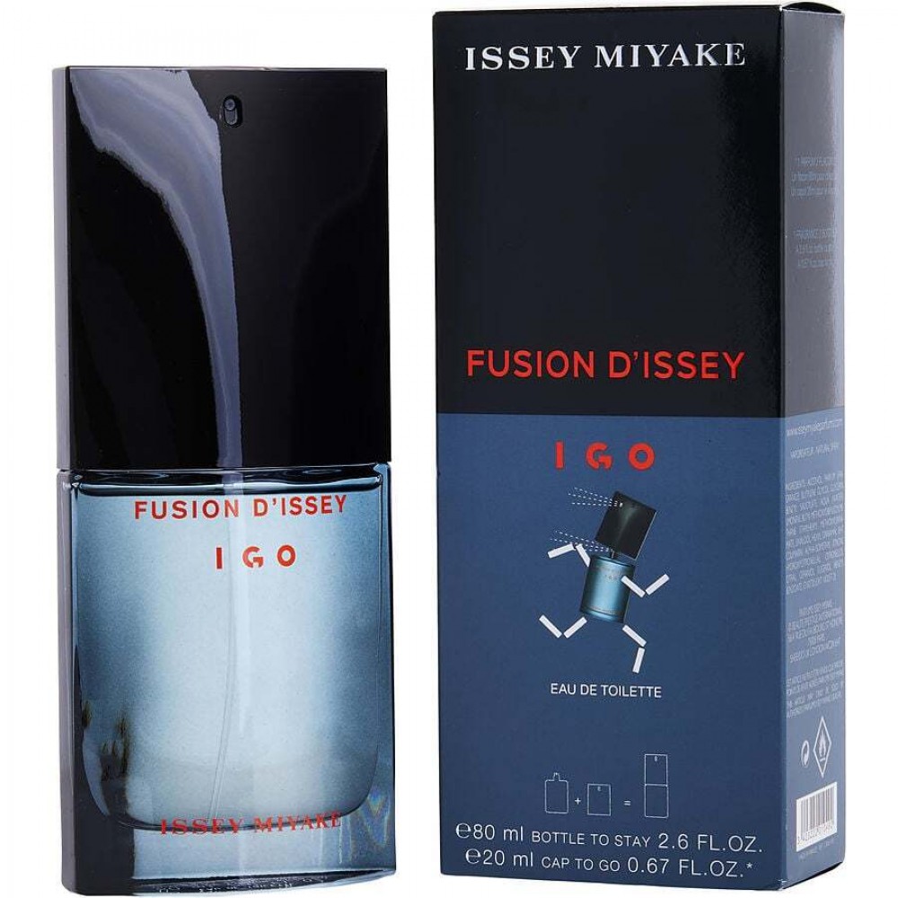 FUSION D'ISSEY by Issey Miyake (MEN) - EDT SPRAY 2.7 OZ & I GO CAP FOR EDT SPRAY 0.68 OZ