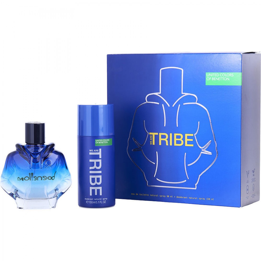 BENETTON TRIBE by Benetton (MEN) - EDT SPRAY 3 OZ & DEODORANT SPRAY 5 OZ