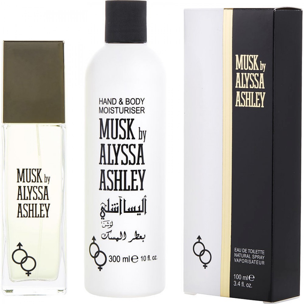 ALYSSA ASHLEY MUSK by Alyssa Ashley (WOMEN) - EDT SPRAY 3.4 OZ & HAND & BODY MOISTURIZER 10 OZ