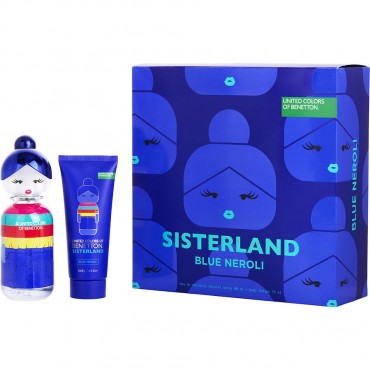 BENETTON SISTERLAND BLUE NEROLI by Benetton (WOMEN) - EDT SPRAY 2.7 OZ & BODY MILK 2.5 OZ