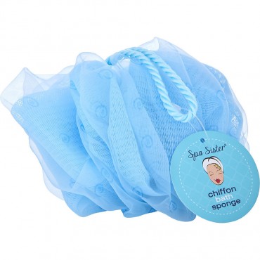 SPA ACCESSORIES by Spa Accessories (UNISEX) - CHIFFON DREAMY BATH SPONGE - BLUE/SWIRLS