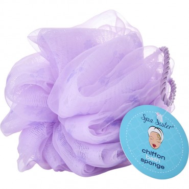 SPA ACCESSORIES by Spa Accessories (UNISEX) - CHIFFON DREAMY BATH SPONGE - LAVENDER/FLOWERS