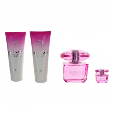 Versace Bright Crystal Absolu by Versace, 4 Piece Gift Set for Women