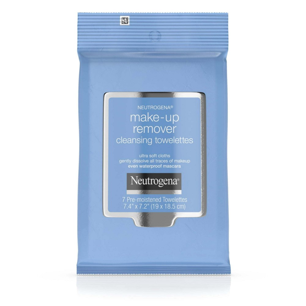 Neutrogena Makeup Remover Wipes & Face Cleansing Towelettes, Travel Pack, 7 Ct