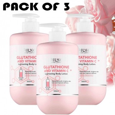 AILKE Vitamin C and Glutathione Skin Care Set, Antioxidant, Improve Rough Skin, Nourishing, Moisturizing Range for Face and Body