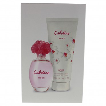 Cabotine Rose by Parfums Gres for Women - 2 Pc Gift Set 3.4oz EDT Spray, 6.76oz Perfumed Body Lotion