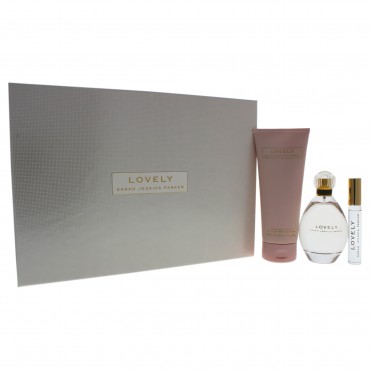 Lovely by Sarah Jessica Parker for Women - 3 Pc Gift Set 3.4oz EDP Spray, 0.34oz EDP RollerBall, 6.7oz Body Lotion