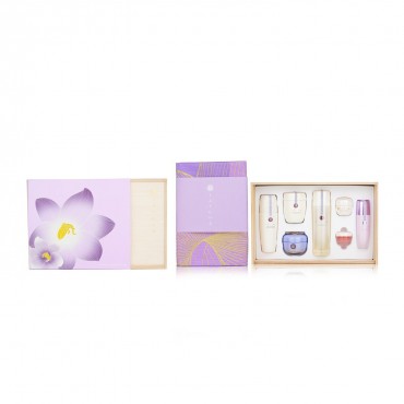 TATCHA - Special Edition Luxury Kiri Set: The Camellia Cleansing Oil, The Rice Polish, The Essence, The Dewy Skin Cream, The Silk Peon 5pcs