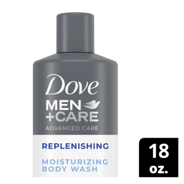 Dove Men+Care Advanced Care Liquid Body Wash Body Replenish Cleanser for Rough Skin 18 fl oz.