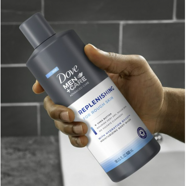 Dove Men+Care Advanced Care Liquid Body Wash Body Replenish Cleanser for Rough Skin 18 fl oz.