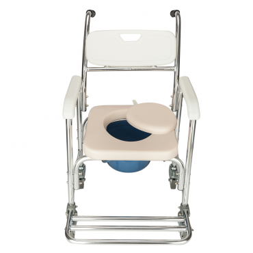 4 in 1 Multifunctional Aluminum Elder People Disabled People Pregnant Women Commode Chair Bath Chair White