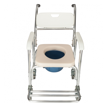 4 in 1 Multifunctional Aluminum Elder People Disabled People Pregnant Women Commode Chair Bath Chair White