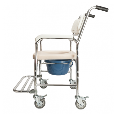 4 in 1 Multifunctional Aluminum Elder People Disabled People Pregnant Women Commode Chair Bath Chair White