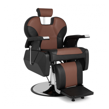 PVC Leather Case ABS Armrest Shell 300lbs Load-Bearing Disc With Footrest Can Be Put Down Barber Chair Black Brown