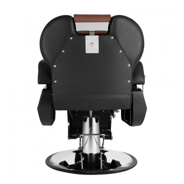 PVC Leather Case ABS Armrest Shell 300lbs Load-Bearing Disc With Footrest Can Be Put Down Barber Chair Black Brown