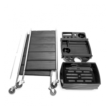 YC-Q7 5 Tiers Hairdresser Beauty Storage Trolley Black