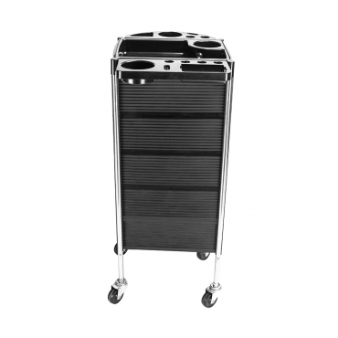 YC-Q7 5 Tiers Hairdresser Beauty Storage Trolley Black