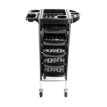 YC-Q7 5 Tiers Hairdresser Beauty Storage Trolley Black