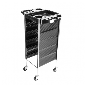 YC-Q7 5 Tiers Hairdresser Beauty Storage Trolley Black