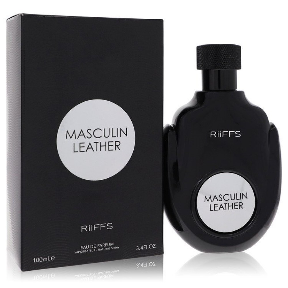 Masculin Leather by Riiffs Eau De Parfum Spray 3.4 oz (Men)