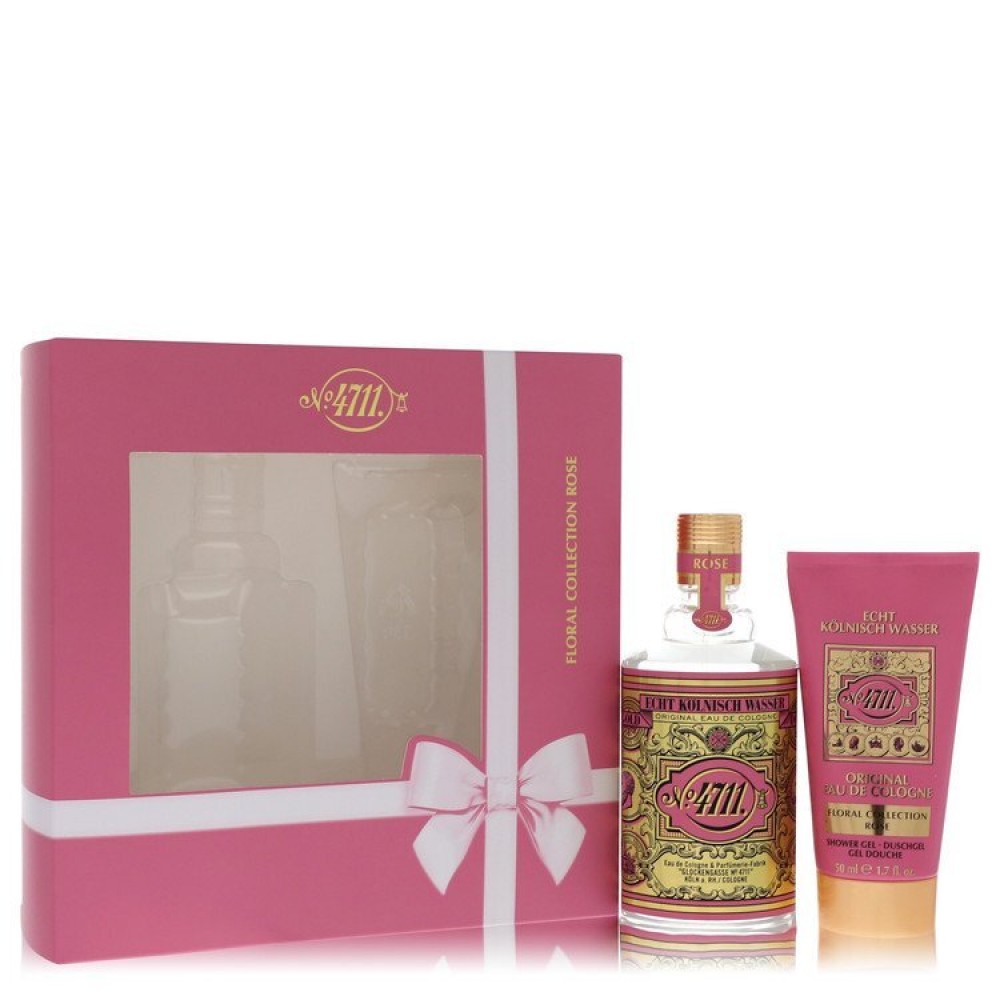 4711 Floral Collection Rose by 4711 Gift Set -- 3.4 oz Eau De Cologne Spray + 1.7 oz Shower Gel (Men)