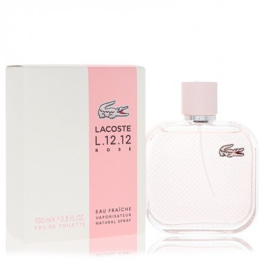 Lacoste Eau De Lacoste L.12.12 Rose Eau Fraiche by Lacoste Eau De Toilette Spray 3.3 oz (Women)