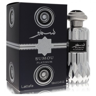 Lattafa Sumou Platinum by Lattafa Eau De Parfum Spray (Unisex) 3.4 oz (Men)